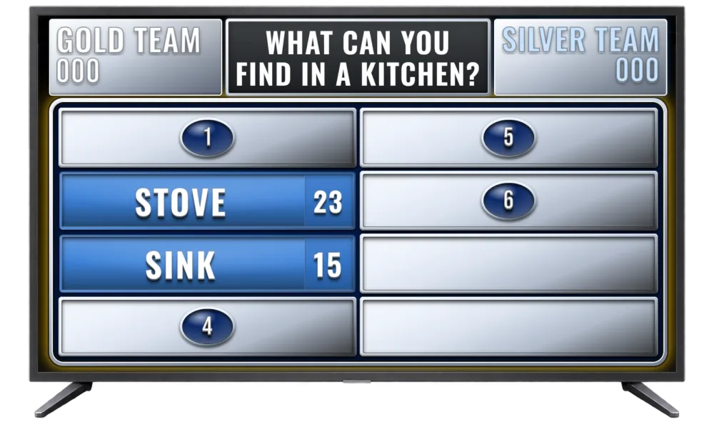 FamiliVersus TV board on a television screen