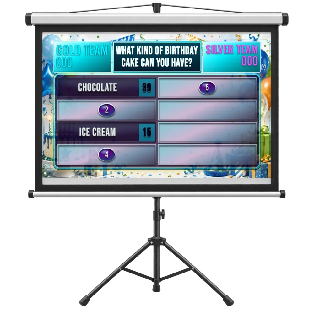 TV board — birthday on a projector